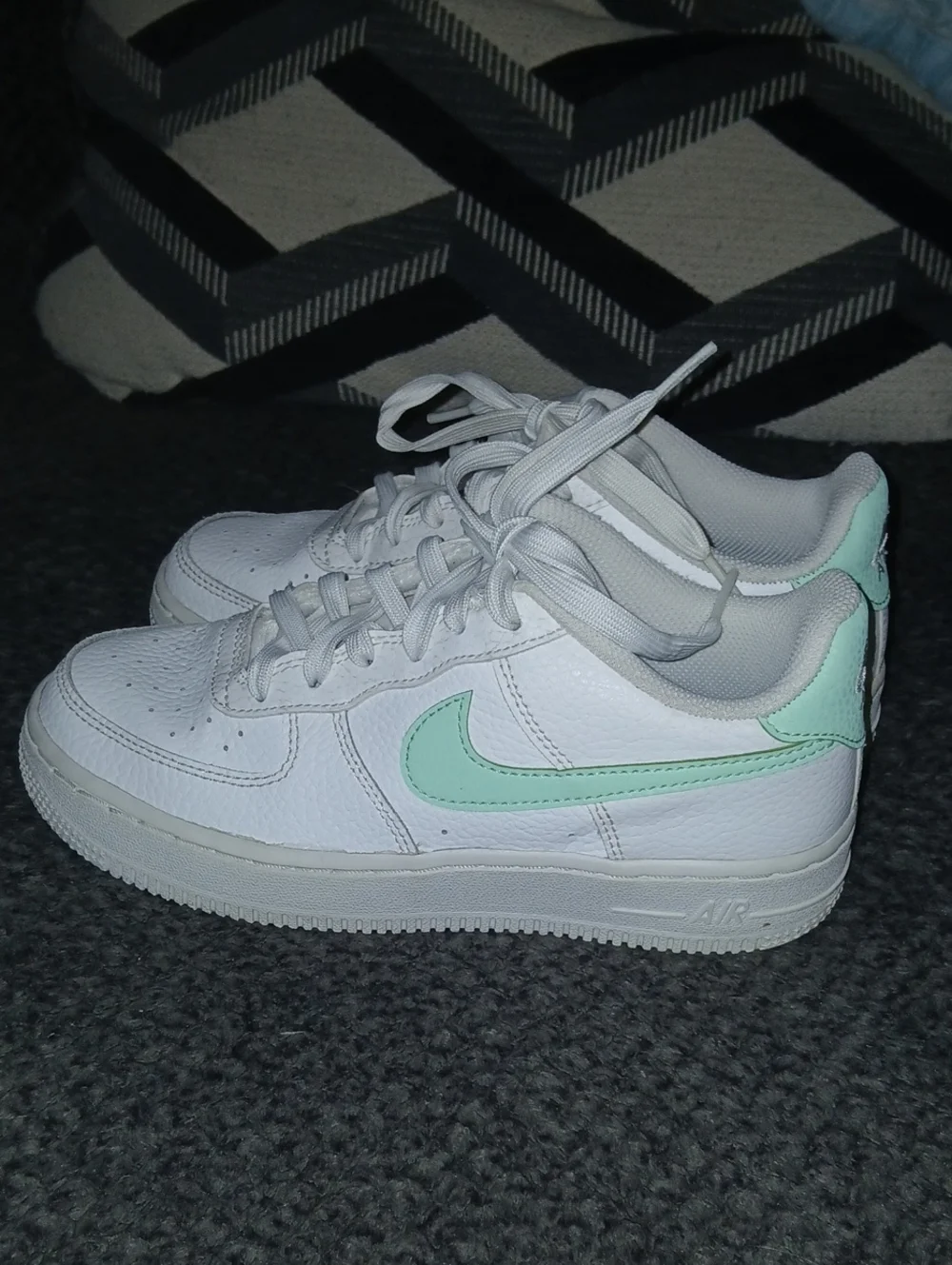Nike Airforce 1 with Mint Green Swoosh